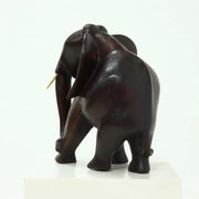 Large Mahogany Sculptural Elephant 1970s