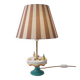 Vintage Florentine ceramic table lamp from the 1950s by MAF, Italian.