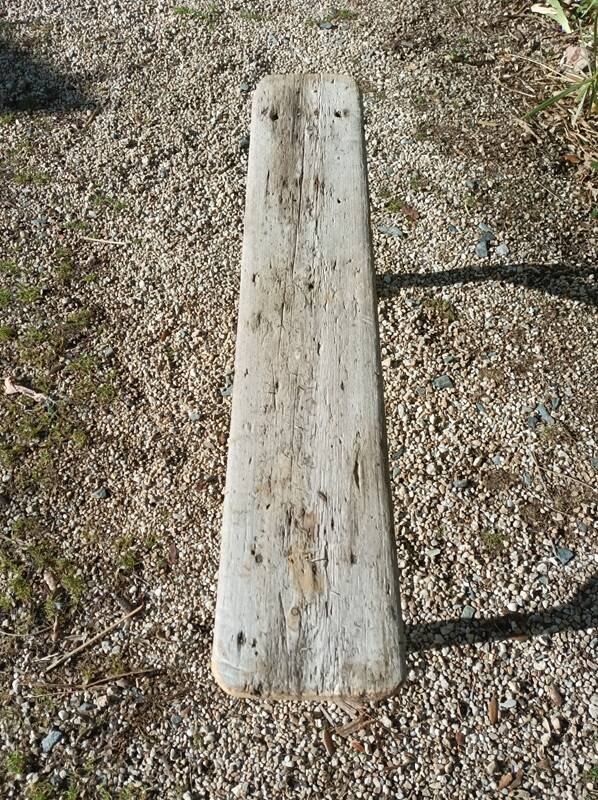 Solid wood farm bench