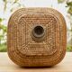 Vintage wicker and brass lamp base
