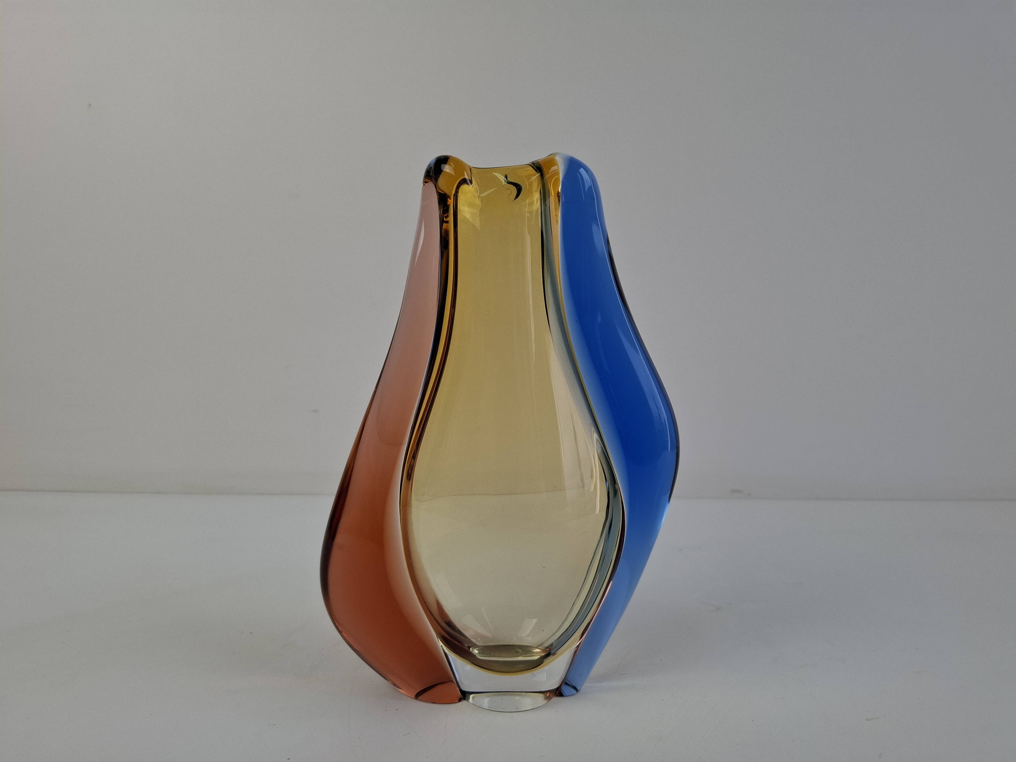 Czech art glass vase by Hana Machovska Mstisov, 1960s