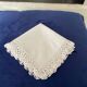 Large old handmade lace handkerchief
