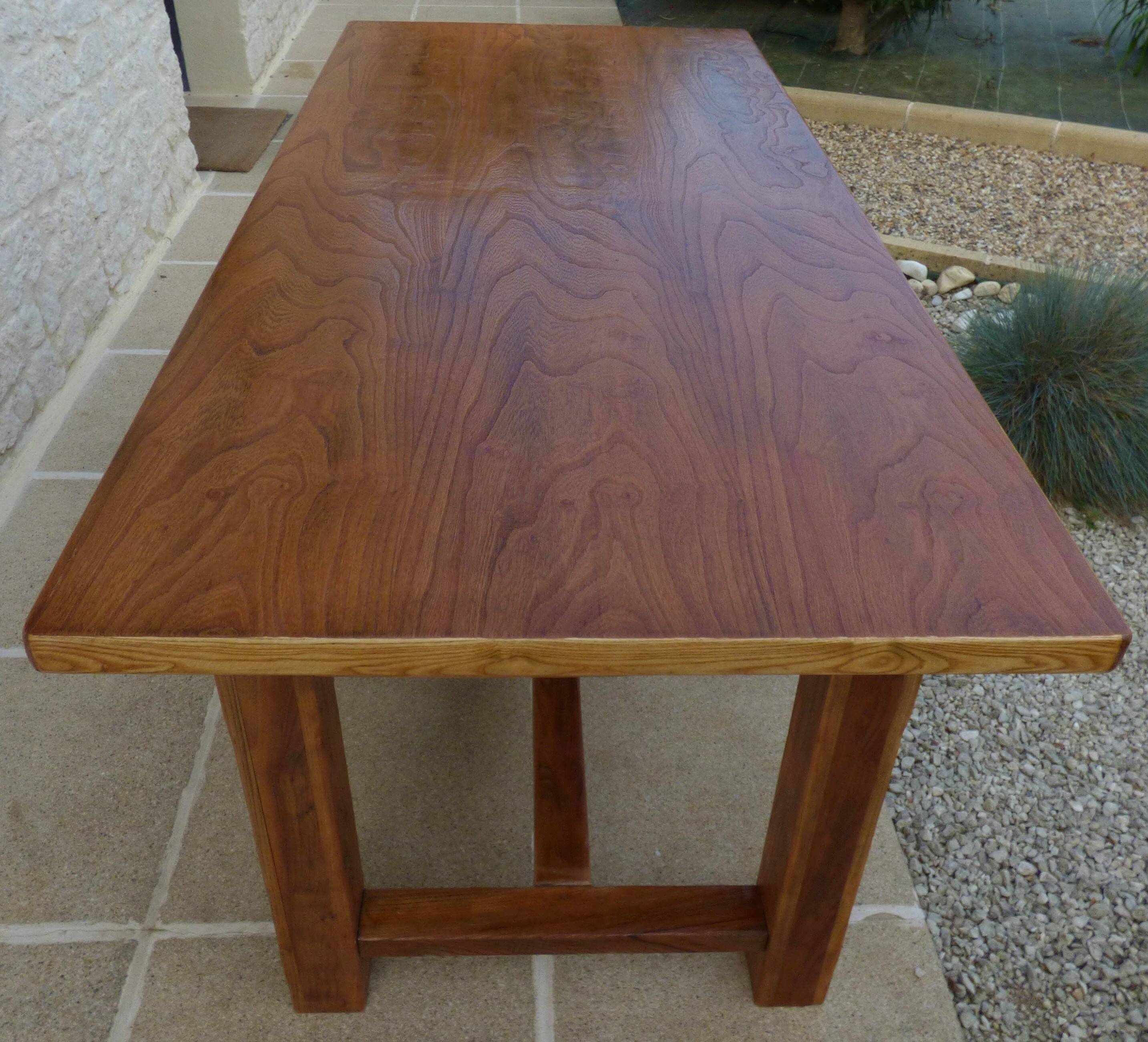 Farm table with 1 drawer in solid oak, natural colour - Totally res