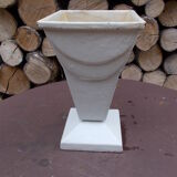 White cast iron vase
