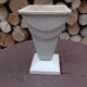 White cast iron vase
