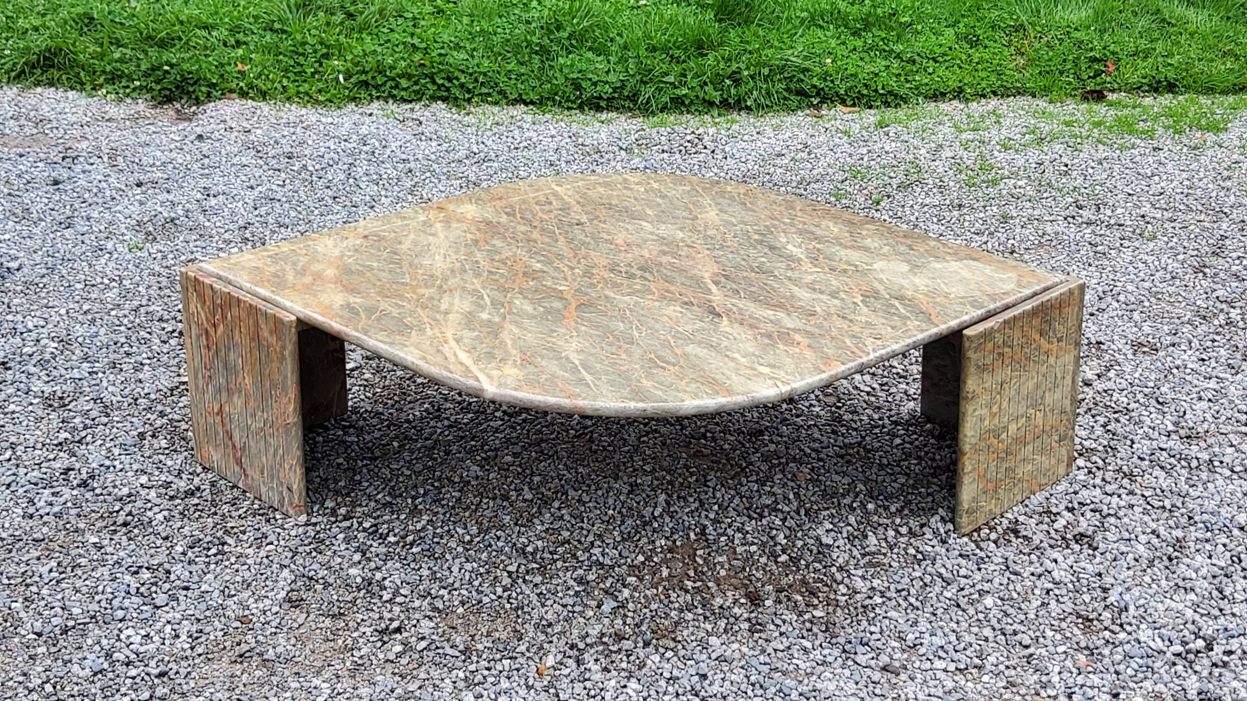 70s designer marble coffee table