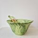 Large salad bowl in earthenware "Cabbage" 1970s - Vintage