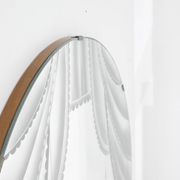 Large Vintage Mirror with silkscreen printing, from the 1950s.