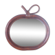 Miroir pomme en rotin vintage 33x34cm