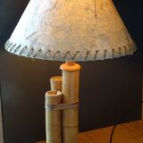 Bamboo naturalist lamp circa 1960