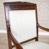 Antique Biedermeier Mahogany Armchair, 1890s