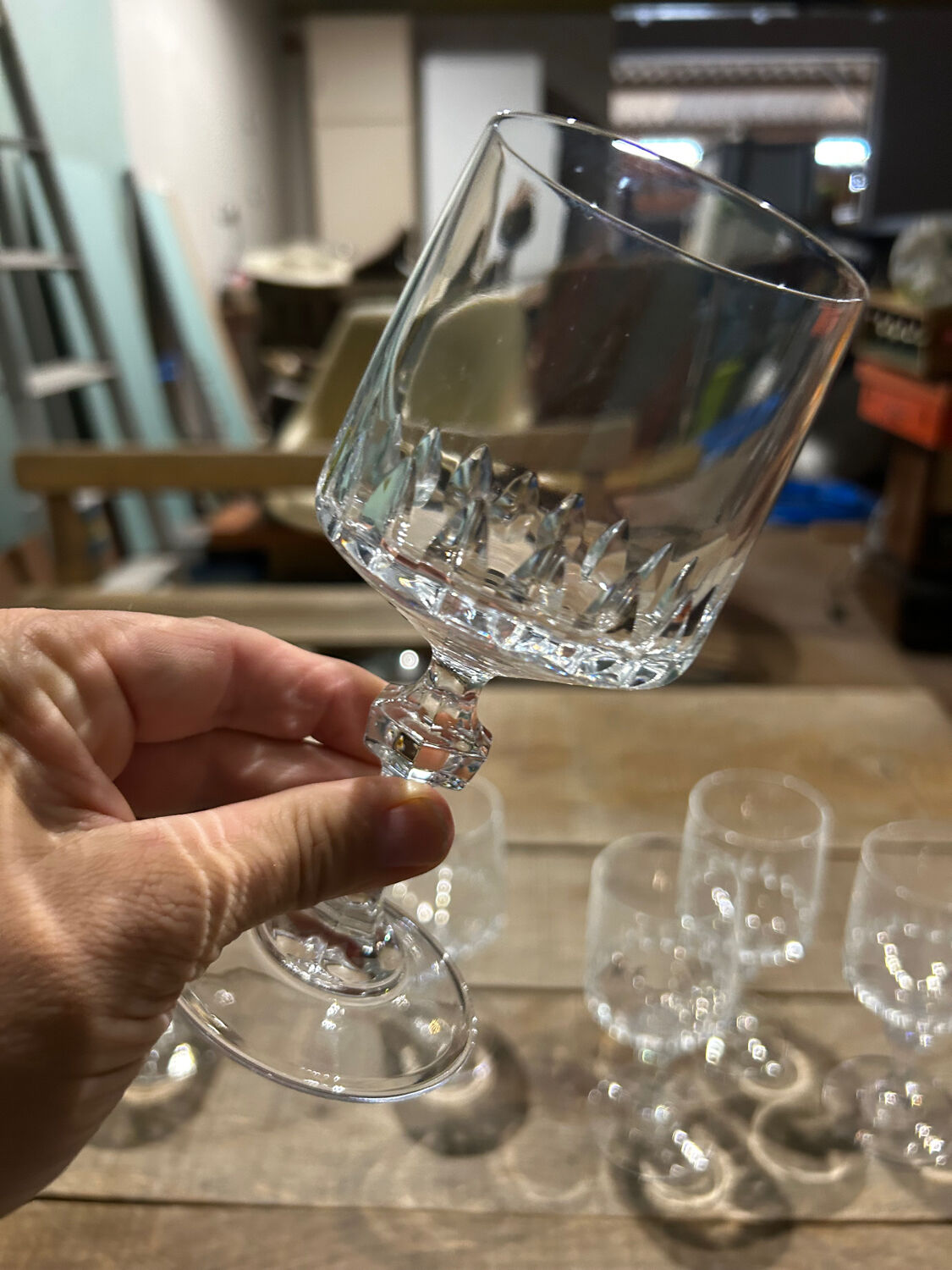 Set of 8 Vendome crystal glasses
