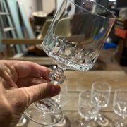 Set of 8 Vendome crystal glasses