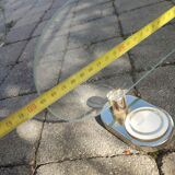 Bathroom shelf glass and brass
