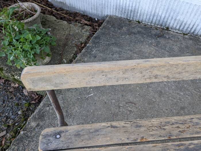 School bench with backrest