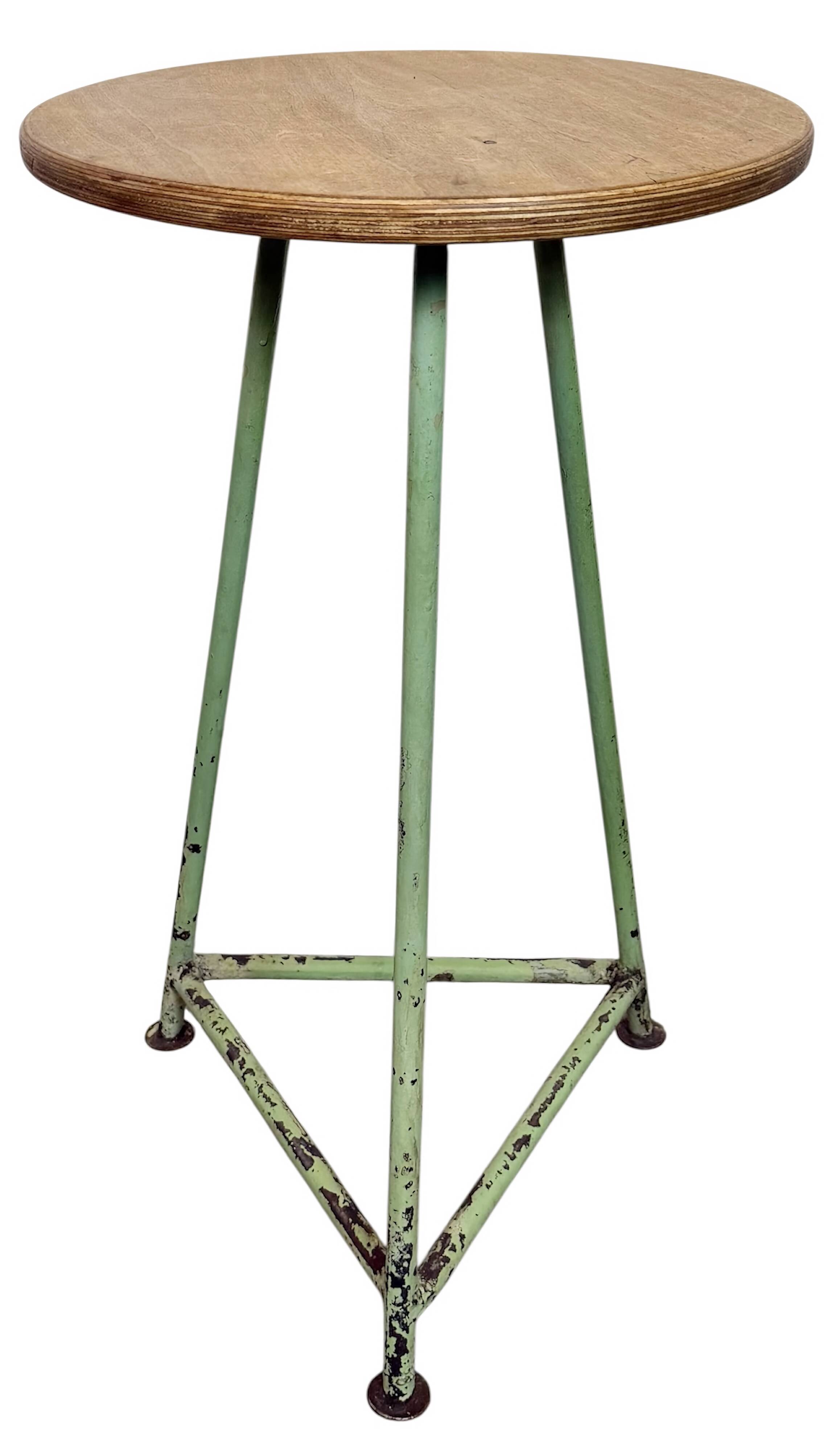 Green Industrial Workshop Stool, 1960s