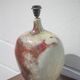 Ceramic lamp with lampshade, large table lamp, gray tones and oxblood ceramic lamp, dice