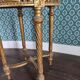 Antique Louis XVI style gueridon with veined marble, painted and patinated gilded wood.