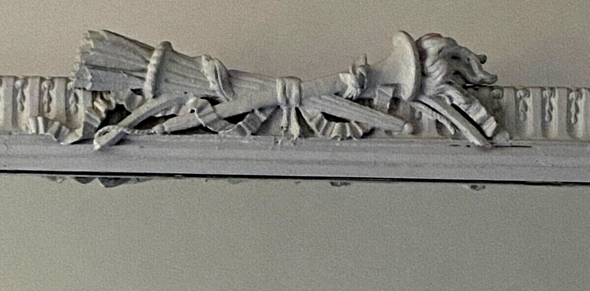 Louis XVI style mirror in wood and carved stucco 20th century