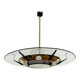 Pendant Light in Glass and Brass from Stilnovo, Italy, 1950s