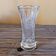 Small vintage vase in clear chiseled glass
