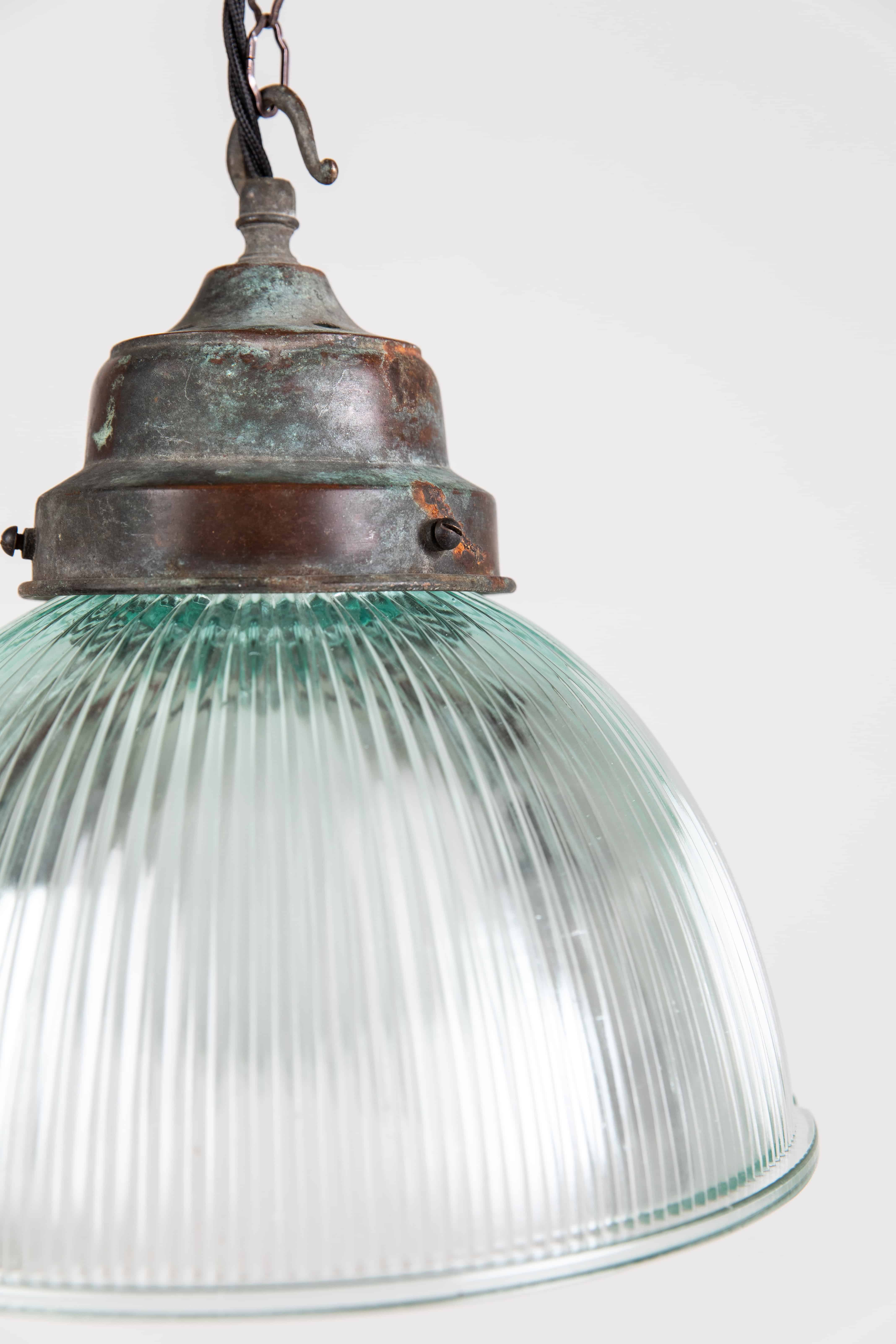 Tinted Holophane Pendant