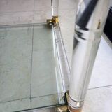 Table d’appoint en bambou lucite par Charles Hollis Jones