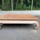 Decapitated opium coffee table in raw wood from the 90s.