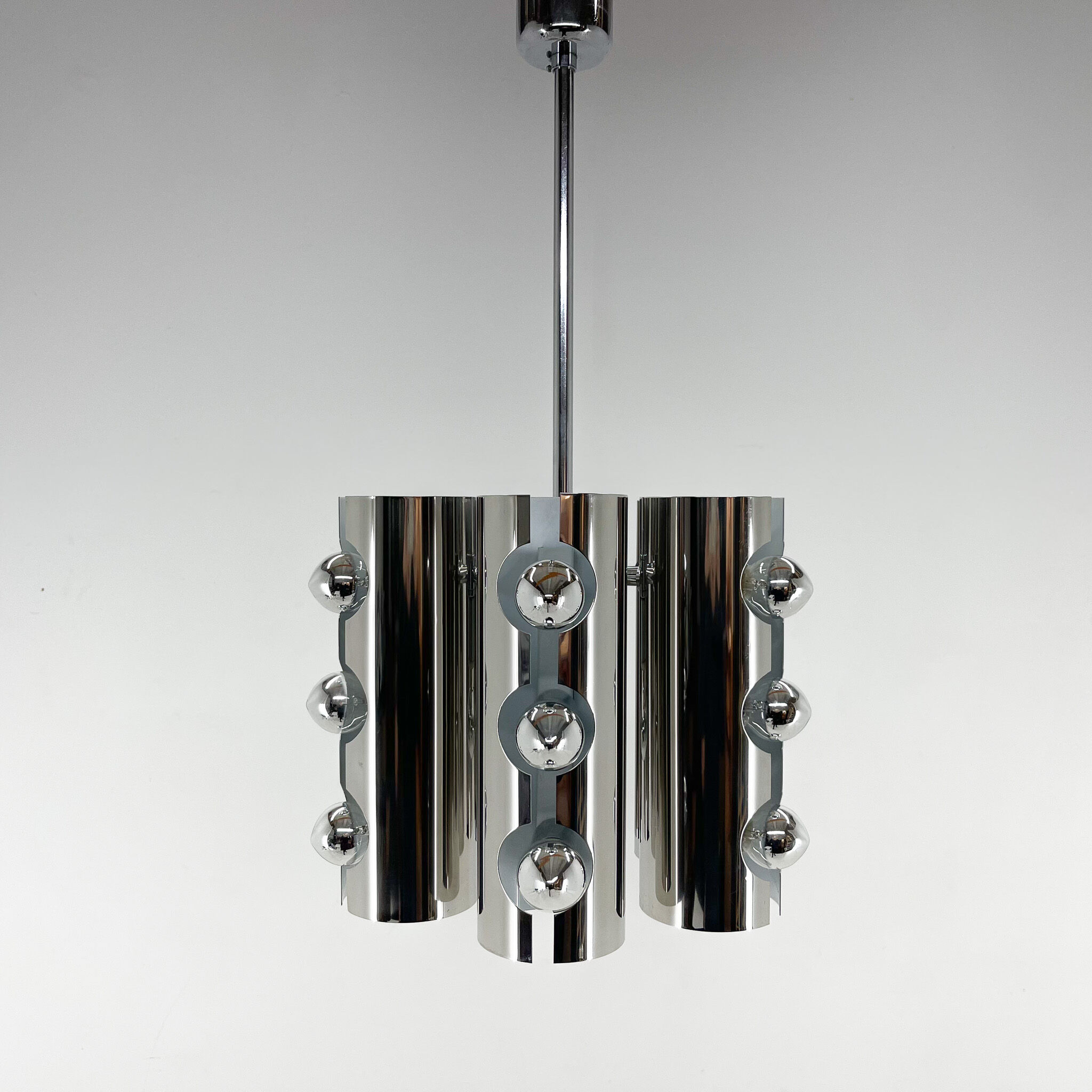 1960's italian chrom chandelier