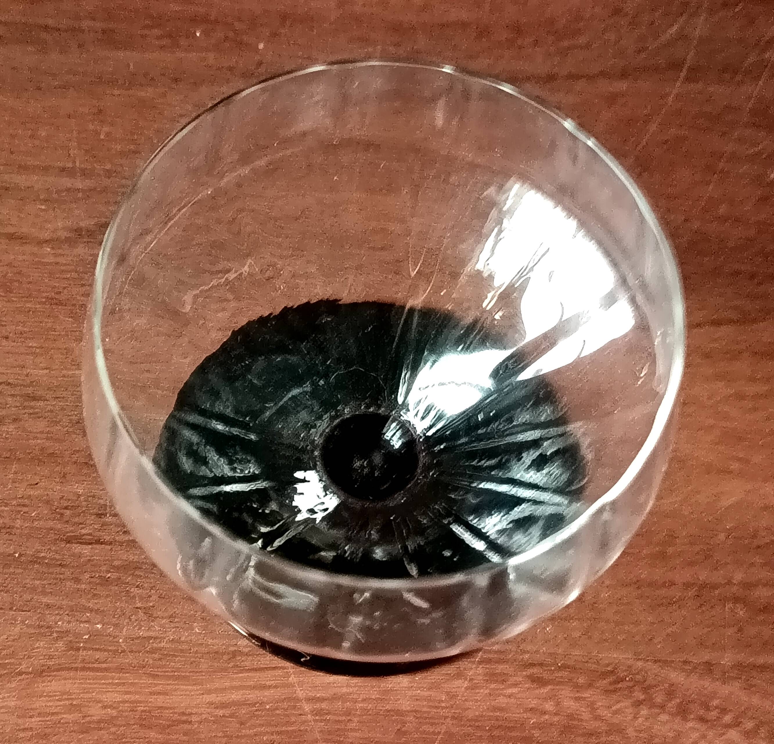 4 antique glass cups