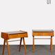 Paire de tables de nuit vintage, bois et formica, 1970