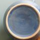 Blue glazed ceramic teapot signed