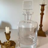 Glass decanter, square cap