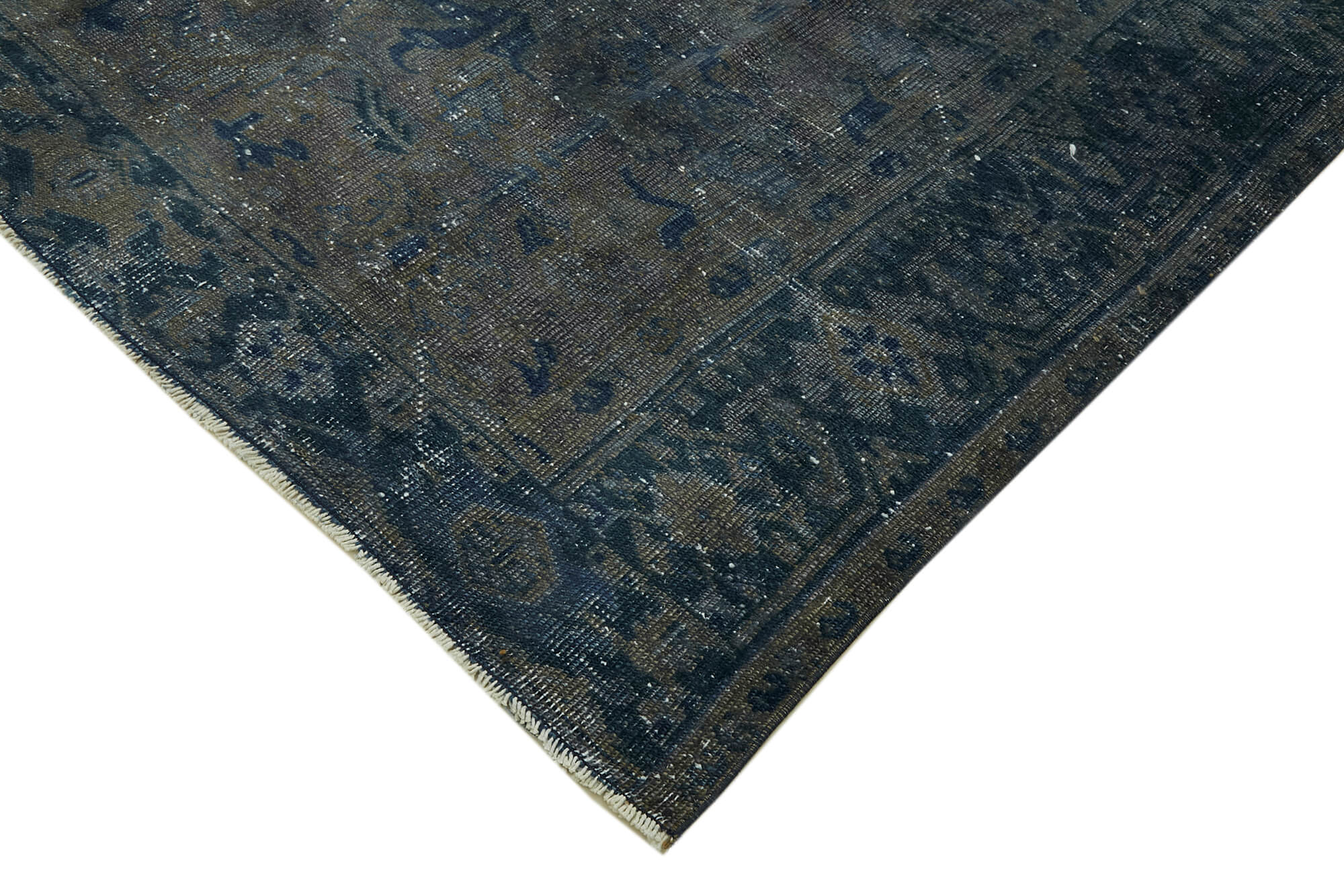 Handmade oriental contemporary 1980s 231 cm x 345 cm grey wool carpet