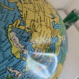 Globe vintage 1960 terrestre doré Taride tripode mappemonde - 28 cm