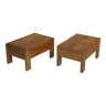 Pair of bedside tables Regain solid elm year 70-80