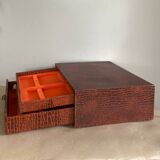 1960s cutlery box with Croco-style coating