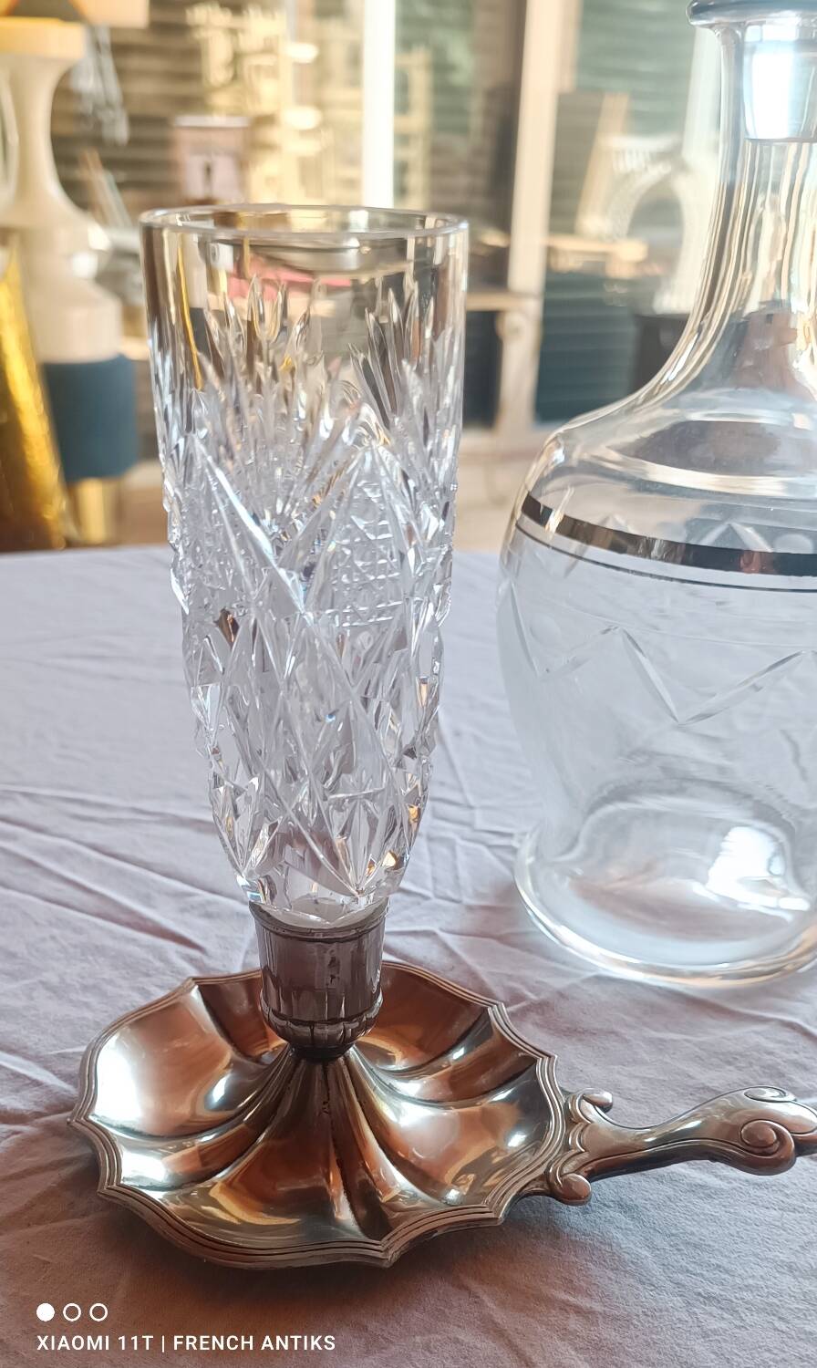Saint Louis crystal candlestick, Florence model
