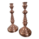 Lot de 2 bougeoirs en cuivre