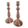 Lot de 2 bougeoirs en cuivre