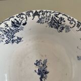 Boulenger blue ironstone salad bowl with Floréal pattern