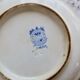 Old round deep plate ironstone Boch La Louvière Clara – Blue decoration
