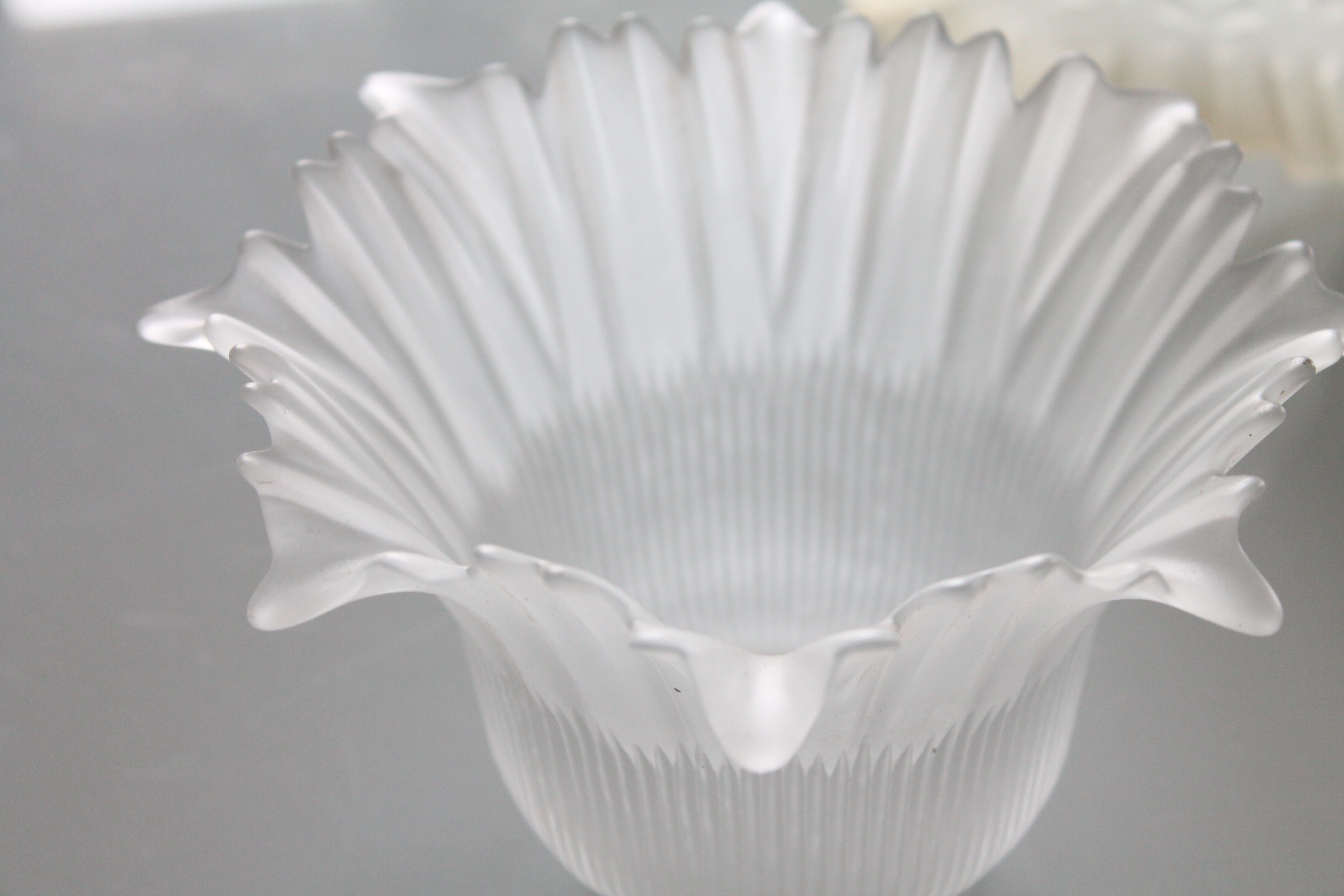 Glass lampshade, Vintage glass tulip