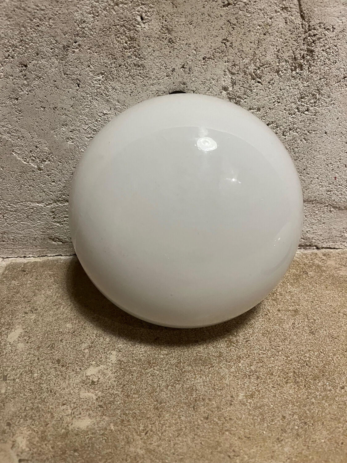 Round opaline wall lamp 1970