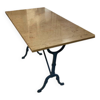 Cast iron and marble bistro table