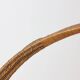 Italian wood arc floor lamp in rattan, 1970s