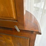 Solid cherry wood corner display cabinet