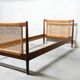 Daybed scandinave design Børge Mogensen pour Soborg Mobelfabrik 1950 's, teck et cannage