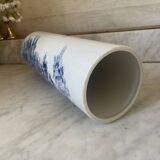 Vintage Japanese ceramic cylinder vase