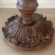 Antique carved wooden lamp 67cm